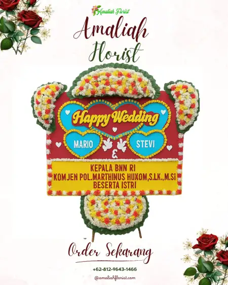 Papan Bunga Pernikahan Linggo Sari Baganti